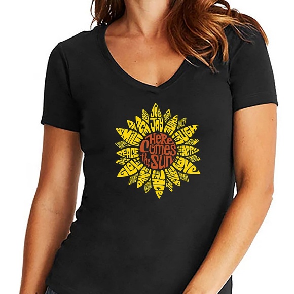 LA Pop Art Black and Yellow Short Sleeve Tee - Picture 1 of 6